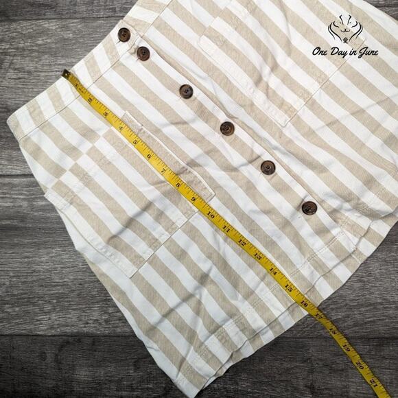 Old Navy Striped Button Front Mini Skirt Size 6 - Picture 4 of 5